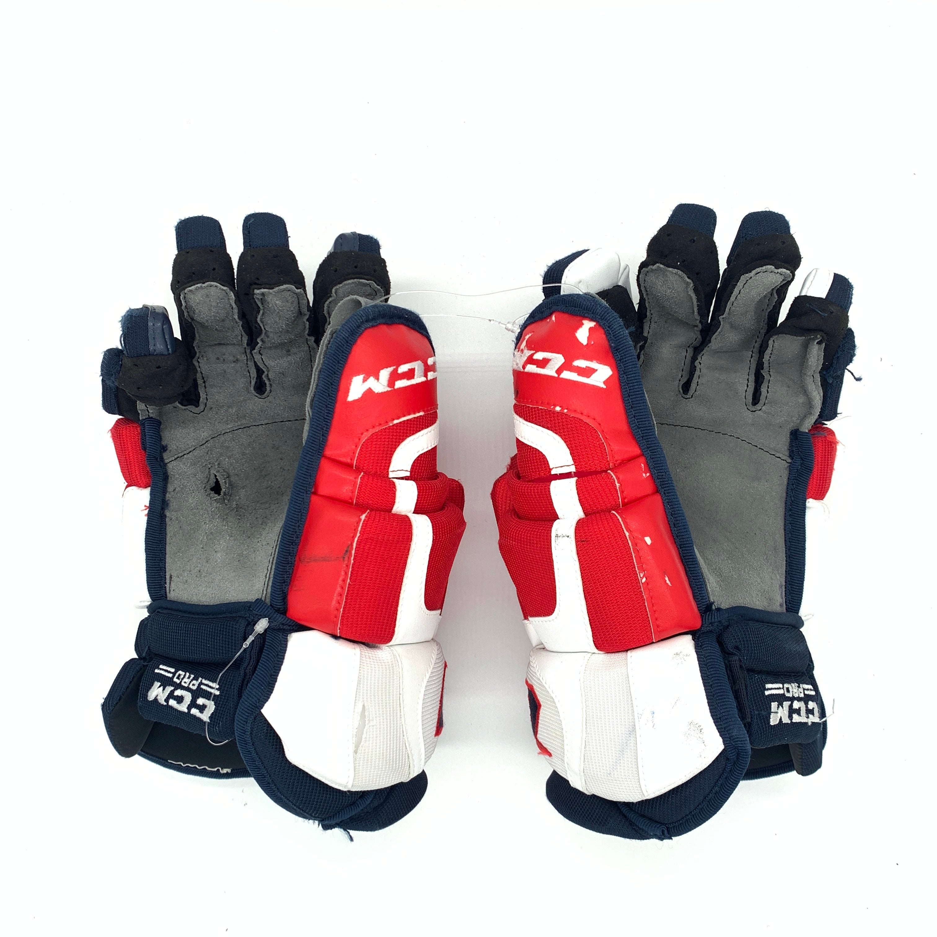 CCM HGCL - Gants d'occasion NHL Pro Stock - Capitals de Washington - Conor Sheary (bleu marine/rouge/blanc)